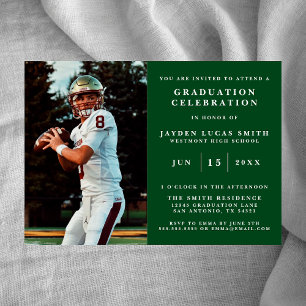 SIMPLE CLASSIQUE FORMAL PHOTO DIPLÔMÉE INVITATION