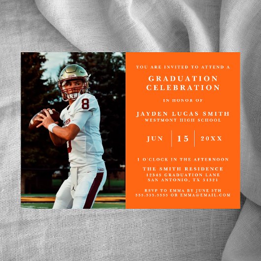 SIMPLE CLASSIQUE FORMAL PHOTO DIPLÔMÉE INVITATION