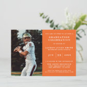 SIMPLE CLASSIQUE FORMAL PHOTO DIPLÔMÉE INVITATION (Debout devant)