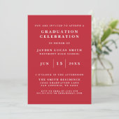 SIMPLE CLASSIQUE FORMAL PHOTO DIPLÔMÉE INVITATION (Debout devant)