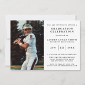 SIMPLE CLASSIQUE FORMAL PHOTO DIPLÔMÉE INVITATION (Devant)