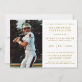 SIMPLE CLASSIQUE FORMAL PHOTO DIPLÔMÉE INVITATION (Devant)