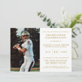 SIMPLE CLASSIQUE FORMAL PHOTO DIPLÔMÉE INVITATION (Debout devant)