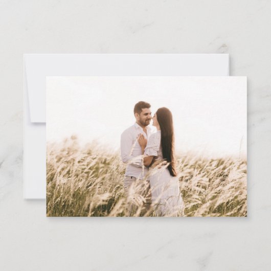 Simple Classique Mariage Photo Merci Cartes (Dos)