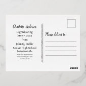 Simple Classy Green 2024 Faire-part de graduation (Verso)