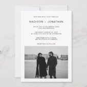 Simple Classy Typography 2 Photo Wedding Kaart (Voorkant)