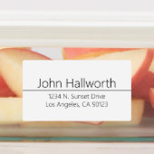 Simple Classy White & Black Waterproof Address Labels (Aangebracht)