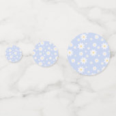 Simple Classy White Daisy Floral Confetti (Achterkanten)
