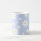 Simple Classy White Daisy Floral Koffiemok (Center)