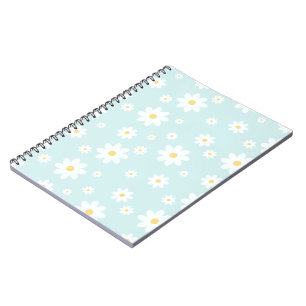 Simple Classy White Daisy Floral Notitieboek