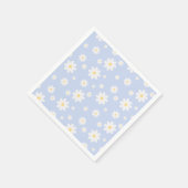 Simple Classy White Daisy Floral Servet (Hoek)