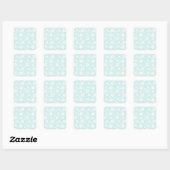 Simple Classy White Daisy Floral Vierkante Sticker (Vel)
