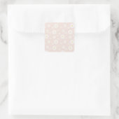 Simple Classy White Daisy Floral Vierkante Sticker (Tas)
