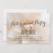 Simple Classy White Floral Retirement Party Kaart (Voorkant)