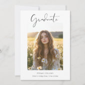 Simple Clean Classic Boho 2 Foto Goedkoop Afstuder Kaart (Voorkant)