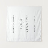 Simple Clean Elegant Wedding Welcome Sign Wandkleed (Voorkant)