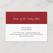 Simple Clean Red White Beauté Certificat cadeau (Dos)