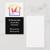 Simple Cleaning Mesdames Cartes de visite Vertical (Devant / Derrière)