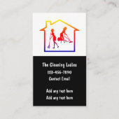 Simple Cleaning Mesdames Cartes de visite Vertical (Devant)