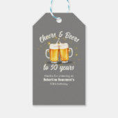 Simple Clinging Glasses Cheers Beers to 50 Years Cadeaulabel (Voorkant)