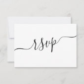 Simple Code QR Mariage en Noir et Blanc RSVP (Devant)