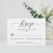 Simple Code QR Mariage Réponse Noir & Blanc (Debout devant)