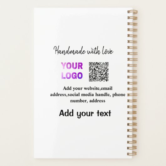Simple code QR minimal ajouter un logo nom de code (Dos)