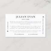 Simple coeur rouge Carte de remerciements noir et (Dos)