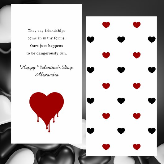 Simple Coeurs Girly Meilleur Ami Valentines Carte