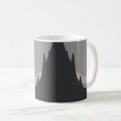 Simple coffee mug with gray mountain landscape (Devant droit)