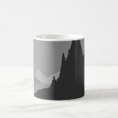 Simple coffee mug with gray mountain landscape (Centre)