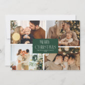 Simple collage photo carte de vacances de Noël (Devant)