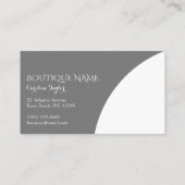 Simple Colorblock Boutique Gris Carte de visite (Dos)