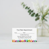 Simple Colorful Appointment Reminder Business Card Afsprakenkaartje (Staand voorkant)