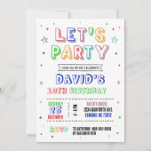 Simple Colorful Birthday Invitation (Devant)