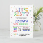 Simple Colorful Birthday Invitation (Debout devant)