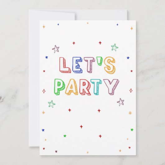 Simple Colorful Birthday Invitation (Dos)