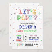 Simple Colorful Birthday Invitation (Devant / Derrière)