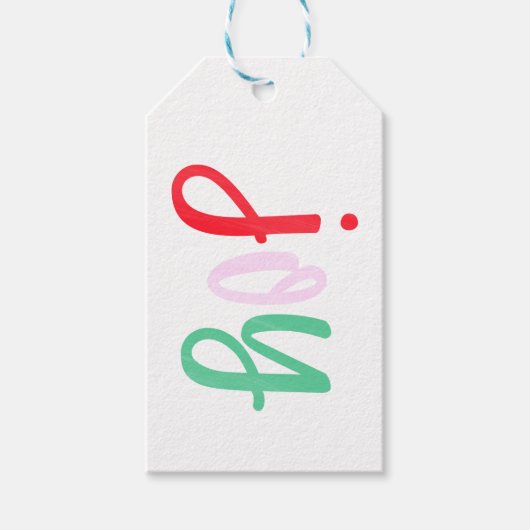 Simple colorful holiday Joy Cadeaulabel (Voorkant)