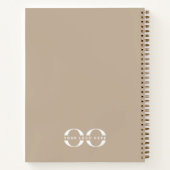 Simple Company Logo Beige Notitieboek (Achterkant)