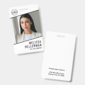 Simple Company Logo Employee ID Badge (Front & Back)