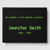 Simple Computer Scientist Condolences Livre d'or (Recto)