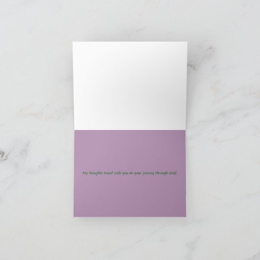 Simple Condoleance Kaart (Binnen)