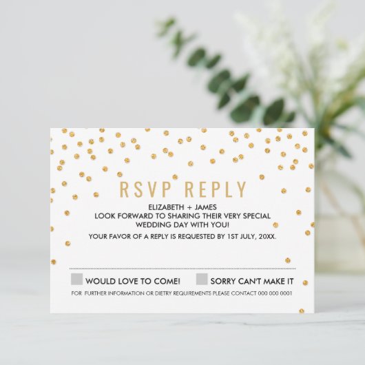 SIMPLE CONFETTI RSVP parties scintillant en or gla (Debout devant)