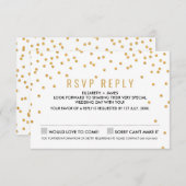 SIMPLE CONFETTI RSVP parties scintillant en or gla (Devant / Derrière)