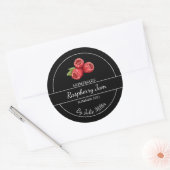 Simple confiture de framboise maison Étiquette noi (Enveloppe)