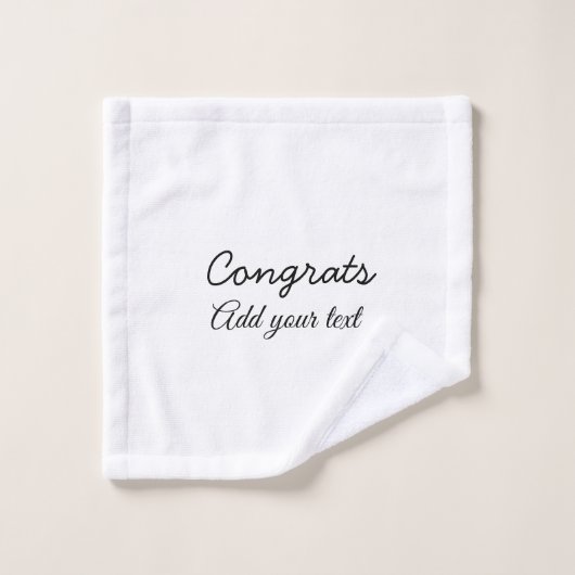 Simple congratulation graduation add your (Gant de toilette)