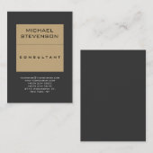 Simple Consultant simple Carte de visite gris-beig (Devant / Derrière)