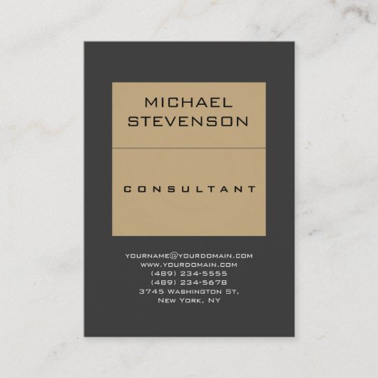 Simple Consultant simple Carte de visite gris-beig (Devant)