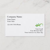 Simple Cool Gecko Lizard Visitekaartjes (Achterkant)